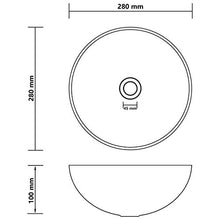 vidaXL Lavandino da Bagno Lavello per Bagno Lavabo per Toilette Sanitari Prodotti per Bagno Vaschetta in Ceramica Rosa Opaco Rotondo