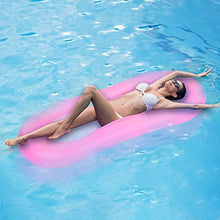 Gototop - Sedia a sdraio gonfiabile, alla moda, per piscina, letto ad aria compressa, pieghevole, per piscine e B, carico massimo 100 kg, colore: rosa
