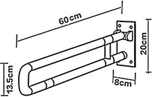 Maniglioni da Bagno Folding Grab Bar, Parete igienici corrimano Bagno Maniglia Drop Down Antiscivolo di Sicurezza Doccia Supporto Sicurezza ferroviaria Assist Standing Accessori da Bagno