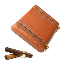 Tauzveok Cigar Humidor di Corsa Esterna Humidor Caso Legno di Cedro Allineato 6 Sigaro Fatto A Mano Pacchetto di Sigarette di Legno Portatile Cigar Box Set,Arancia