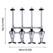 WHYYXA Portabottiglie da Parete a 4 Bottiglie, Porta Dispenser per liquore in Acciaio Inossidabile, portabottiglie per maggiordomo da Bar, per Bar da casa,30ml