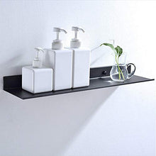 zhuolong Mensola per Bagno, mensola per mensola in Alluminio Opaco Spazio monostrato Nero(50cm)