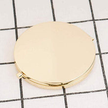 No/Brand Specchio da Viaggio Pieghevole Piccolo Compatto di Alta qualità Specchio Tascabile Specchio cosmetico Unico in Metallo Portatile