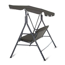 Strattore Dondolo Altalena Giardino Esterno 170 x 115 x 153 cm Tettuccio Parasole Cuscini Panchina Hollywood - Antracite