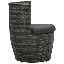 Tidyard Set da Bistrot 3 pz con Cuscini in Polyrattan Grigio,Set Tavolo e Sedie da Giardino per Esterno in Polyrattan Grigio,Salotto da Giardino,Salottino da Giardino,Salottino da Esterno