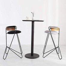 YS Sedia Sedia da Bar in Metallo, Seduta Moderna Ed Elegante per Cucina Sgabello da Pranzo con Schienale,Rosa