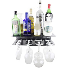 etterr - Mobile bar, mensola da parete per bicchieri e bottiglie, prodotta in Spagna Minimalista Nero
