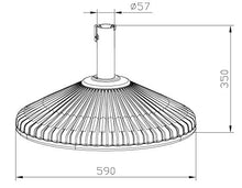 Patio Ombrellone da Giardino Base Supporto Plastica | | Eco | Ø60 cm | tonda | Sorara | per Ø38/Ø 48 mm Pole | 23 kg | riempibile con acqua