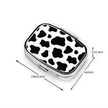 Scatola quadrata per pillole medicinali caso mucca moda pillola organizzatore viaggio pillola dispenser per vitamine integratori