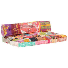 Festnight Cuscino per Divani Pallet Multicolore in Tessuto Patchwork Cuscino Schienale per Pallet Imbottiti Dimensioni Schienale Imbottito 120 x 20 x 25 cm/120 x 14 x 24 cm