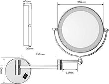 HGXC Specchio per Il Trucco per la Superficie Girevole dell'hotel Vanity Two con specchietti ingrandenti 10X con Finitura cromata