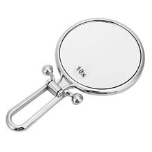 VIFER Specchio per Il Trucco Specchio per Il Trucco Fronte/Retro, Specchio per Trucco Portatile Pieghevole Ingrandimento 10 Volte, Famiglia, Specchio per Trucco Portatile(Argento)
