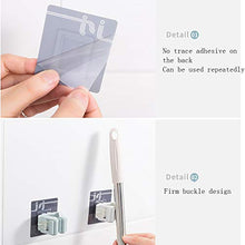 ZXCASDF Sano Ed Ecologico Titolare Gancio Mop Carta Scopa Fibbia Forte Portante Seamless Non Perforata Fermaglio Mop WC Parete Resistente E Durevole Montare Gancio,Bianca