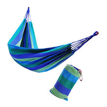 DOITOOL amaca tela singola persona amaca in cotone per veranda veranda giardino cortile sdraio all'aperto (blu)
