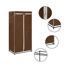 Festnight Guardaroba Portatile, Armadio Marrone 75x50x160 cm