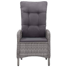 SKM Set da Bistrot da Giardino 3 pz in Polyrattan e Vetro Grigio (34.5kg)