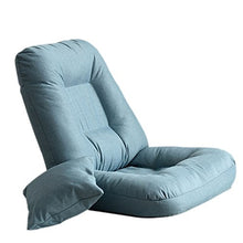 Li jing home Divano Pigro Elegante Divano ad Un Posto Divano Letto Singolo Tatami Divano Pieghevole in Tessuto Multiuso Sedia Pieghevole sul Letto Regolabile Morbido e Confortevole (Color : Blue)