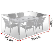 WOLTU GZ1194tp Coperture per Tavoli Sedie Mobili da Giardino Telo di Copertura Protezione Cover PE 242x162x100 cm