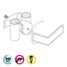 Coppia Handy minimal tubolare - Portasciugamani bianchi per radiatore tubolare multicolonna - si fissano direttamente sul radiatore tubolare - modello Force