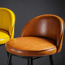 Ljings - Sgabello girevole in pelle PU, stile retrò, per bar, bar, cucina, pub, bancone da cucina, in stile moderno, per interni ed esterni, per sala da pranzo, 75 cm, colore: marrone