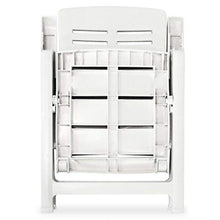Qnotici 5 pz. Set da Pranzo da Giardino, dinette, Tavolo da Giardino, mobili da Giardino, Salotto da Giardino, mobili da Balcone, terrazza, plastica Bianca