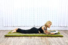 LEEWADEE materassino thailandese Arrotolabile, L: Tappeto per Dormire, Spessa stuoia da Massaggio, Strumento in kapok, 190 x 100 cm, Verde
