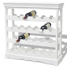 vidaXL Mobile Portavini Design Elegante Senza Tempo Spazioso Funzionale Resistente Solido Cantinetta Portabottiglie MobileBianco in MDF