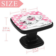 Cucciolo di Beagle in occhiali rosa Pomelli per Porta Set di 4 Pomelli per Mobili Manopole per Cassetti Cucina Armadio Vetro
