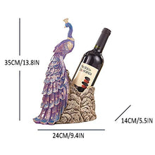 XLBAXLJ Viola Pavone Wine Rack, Creativa Pagina Vino Rack Champagne Decorazioni per Un Veranda Ufficio Soggiorno Camera da Letto