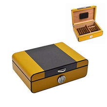 Scatola porta Sigari Carbone in fibra di carbonio e home Sigaro in legno massello Humidor Humidor High Gloss Humidor Humidor Humidor Scatola di stoccaggio di sigari regolabile Scatola Porta Sigari all