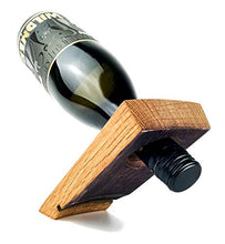 Winkram, portabottiglie singolo magico, fatto a mano, in una botte di vino rosso, idea regalo per gli amanti del vino, prodotto in Germania, 1 pezzo