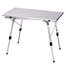 GHqY Tavolo Pieghevole in Lega di Alluminio Leggero, Portatile Forte Stabile Regolare Tabella di Altezza per 4-6 Persone per Il Picnic All'aperto Camping Barbecue E Party del Cortile