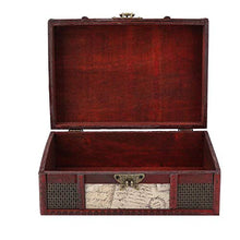 Oumefar Custodia per Gioielli Organizer per Gioielli Scatola di Legno Decorazione per la casa in Stile Antico Decorazione per Matrimoni(Stamp with Lock)