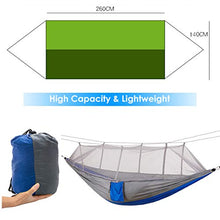 Gojiny Campeggio 2 Persone Appeso Amaca Lettino da Viaggio Portatile con Custodia Sacchetto zanzariera Cinghie per Alberi Corda per Escursioni Allaperto
