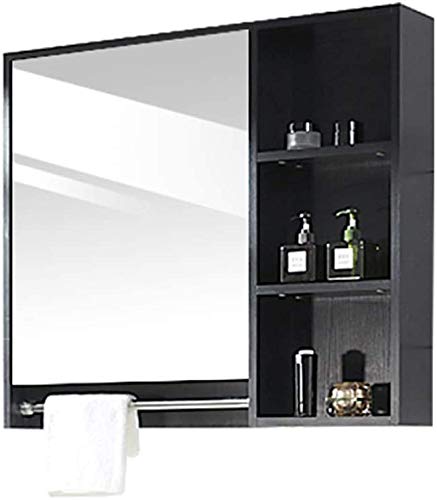 WZH Specchio a Muro, mobiletto del Bagno, armadietto per medicinali a Parete con Anta Singola con Specchio