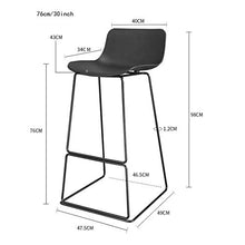 Sgabelli da Bar Sgabelli da Bar, Sedie Bar con Retrobanco Sgabello con Metal poggiapiedi for Pub Altezza Home Bar Kitchen (Color : Sliver+Yellow, Size : 30inch)