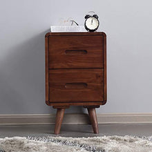 Comodino HAIZHEN Vintage in Legno massello, 2 cassetti / 4 Gambe affusolate con tavolino con Contenitore Stretto for Camera da Letto