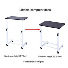Home Office Laptop Table delle Famiglie Regolabile Mobile Sollevabile Computer Scrivania Tablet Ruote Portable Laptop Stand for Divano Letto Scrivania Portatile FF (Color : White)