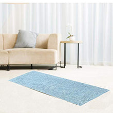 Wearable Carpet Set da bagno rettangolare in due pezzi a forma di U Tappetino da bagno morbido e confortevole per soggiorno per bagno(Blue-green)
