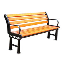 LXLH Panca da Giardino Panca da Giardino per Esterni, Panca da terrazza per Veranda Impermeabile e Resistente alla corrosione con Schienale, La Struttura in Metallo è antiruggine e Facile da Puli