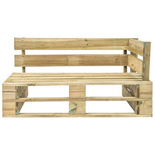 Oushome Panca da Giardino Angolare con Pallet in Legno