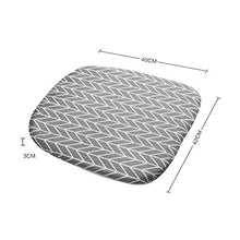MissZZ Cuscini per sedie da Pranzo con Lacci, Confezione da 4, Cuscini per sedie Rimovibili, Cotone, Lino, Giardino, Patio, Cuscini per Ufficio (Sedia Non Inclusa) -d 42x40x3cm