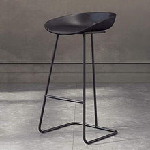 WANGFENG Sgabelli Sgabello da Bar per La Colazione con Gambe in Metallo Nero per Sgabello da Cucina, Semplice Design Moderno in Ferro - Carico Massimo 200 kg