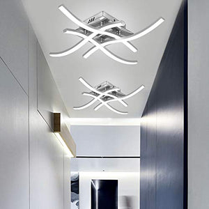 Plafoniera LED Soffitto, Lampadario soggiorno, luce bianca neutra 4000K, LED integrati 24W 2.000Lm, lampada da soffitto moderna per salotto o cucina, 230V IP20