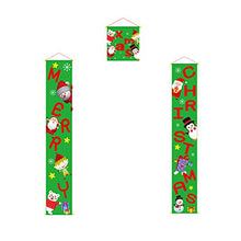 Unknow Paizhuo Segno della Bandiera di Buon Natale Appeso per la Decorazione dell'appartamento Esterno Esterno della Porta d'ingresso per Le Vacanze,Verde