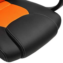 SONGMICS Poltrona Girevole da Ufficio, Direzionale, Ergonomica, Portata Massima 150 kg, Arancione