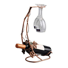 1yess Creativo Wine Rack Europea Calice del Metallo del Wine Glass Rack di stoccaggio con 2 Ganci Rack (Color : Bronze)