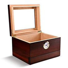 Zhengowen Scatola Porta Sigari Scatola di immagazzinaggio in Due Parti di Humidor Cedar Sigaro in Legno di Cedro con Accessori per sigari igrometro Scatola Porta Sigari per Casa