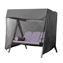 Fablcrew - Copertura per dondolo da giardino a 3 posti 210D Oxford impermeabile, telo per dondolo anti-polvere, anti-UV, copertura di protezione per altalena per esterni