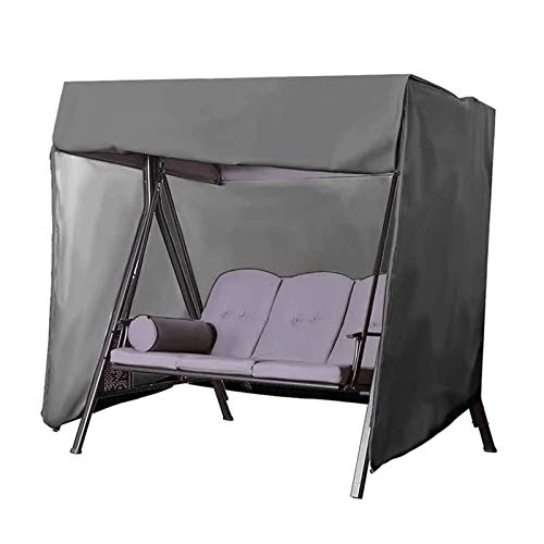 Fablcrew - Copertura per dondolo da giardino a 3 posti 210D Oxford impermeabile, telo per dondolo anti-polvere, anti-UV, copertura di protezione per altalena per esterni